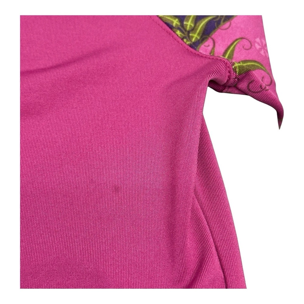 The North Face Shirt Women's Size M Pink Multicolor Floral VaporWick Base layer - Picture 8 of 12
